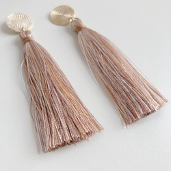 long tassel earring(ブラウン完売) 7枚目の画像