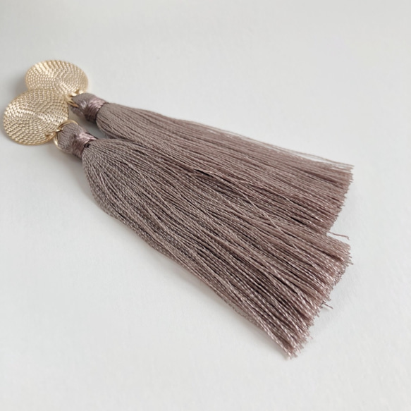 long tassel earring(ブラウン完売) 8枚目の画像