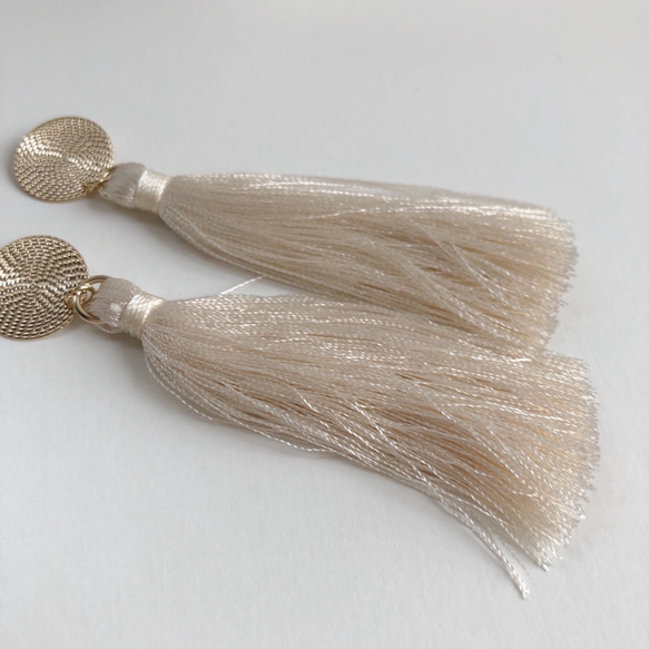 long tassel earring(ブラウン完売) 9枚目の画像