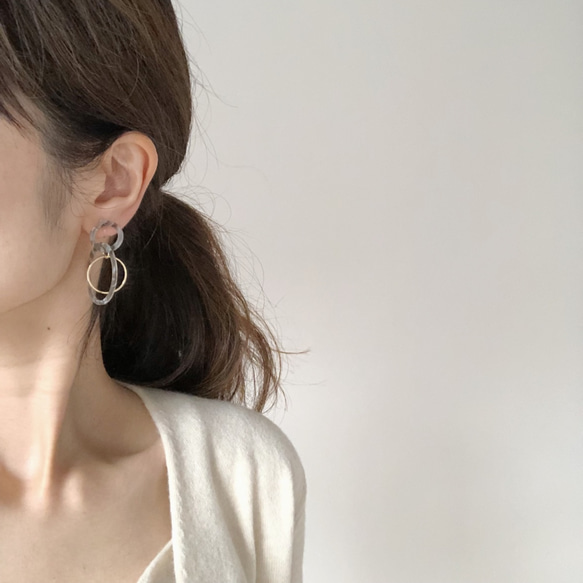 color ring hoop earring 3枚目の画像