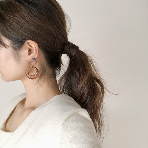 circle swing hoop earring 6枚目の画像