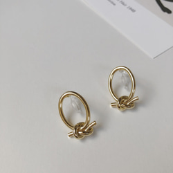 round knit earring(シルバーのみ) 2枚目の画像