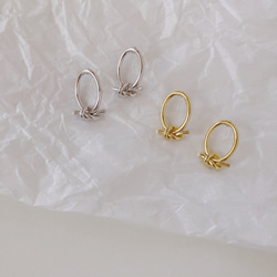 round knit earring(シルバーのみ) 6枚目の画像