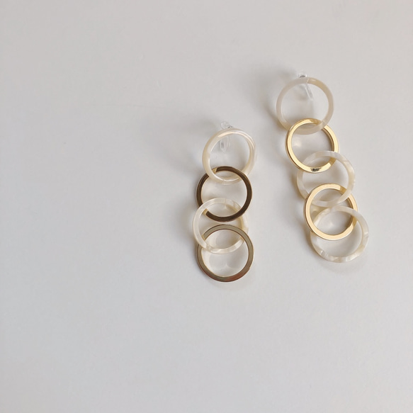 asymmetry big chain earring 3枚目の画像