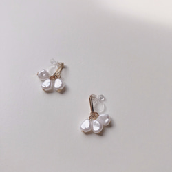 巴洛克式珍珠鞦韆耳環 第4張的照片