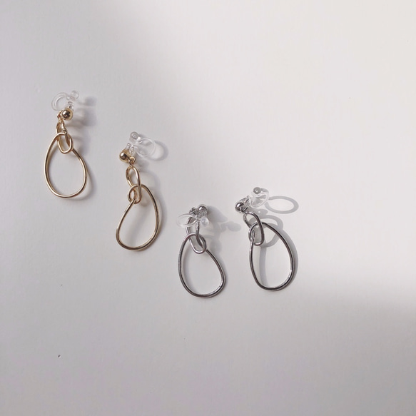 hoop deformed swing earring 1枚目の画像