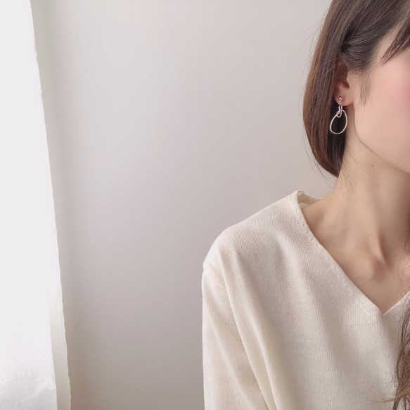 hoop deformed swing earring 5枚目の画像