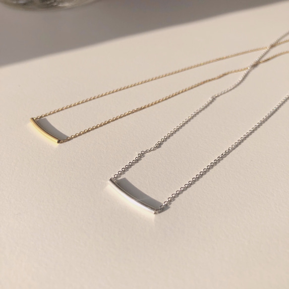 short bar necklace(silver925) 2枚目の画像