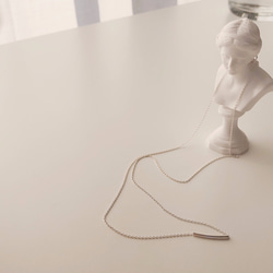 short bar necklace(silver925) 3枚目の画像