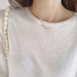 short bar necklace(silver925) 9枚目の画像
