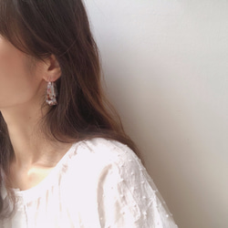 clear color big hoop earring 4枚目の画像