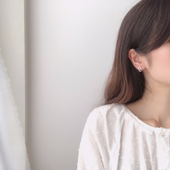 oblong mini earring 4枚目の画像