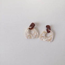 大理石鞦韆耳環 第3張的照片