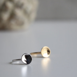 【 Mahina (moon) Minimal Ring/ マヒナリング】Silver925  + K18GP 2枚目の画像