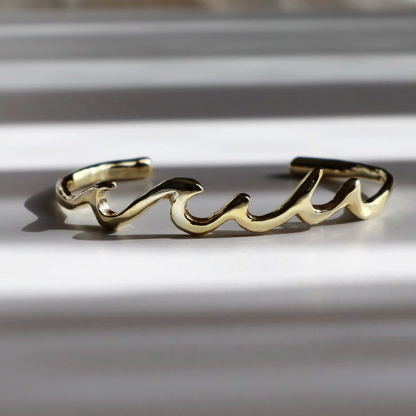 【 Mele Jewelry Logo Bangle/ ロゴバングル】 silver925 + K18GP 9枚目の画像