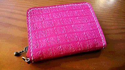 ３面ファスナーウォレット＊ピンク 5,500円