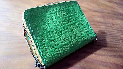 ３面ファスナーウォレット＊グリーン