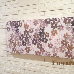 【45×22cm】軽量ファブリックパネル_full bloom（グレージュ）　P5-10 3枚目の画像