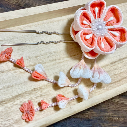 つまみ細工】七五三や浴衣・着物等の髪飾りに。 かんざし やいちゃん  