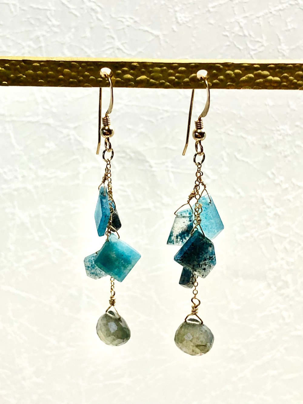 トロレアイト×ラブラドライト　ピアス