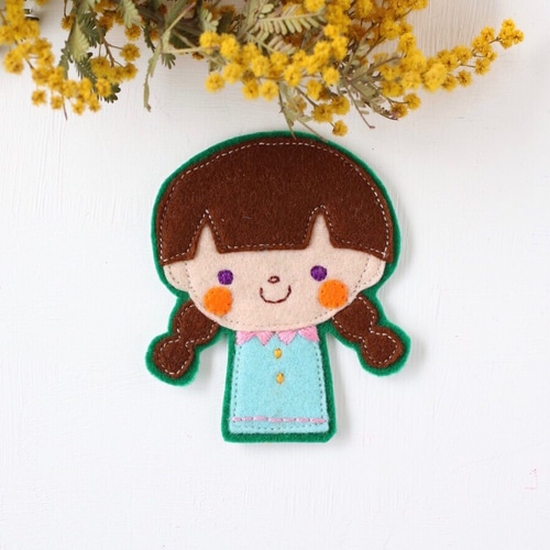 入園・入学準備に＊女の子の大きいフェルトワッペン 名入れ＊おしゃれ