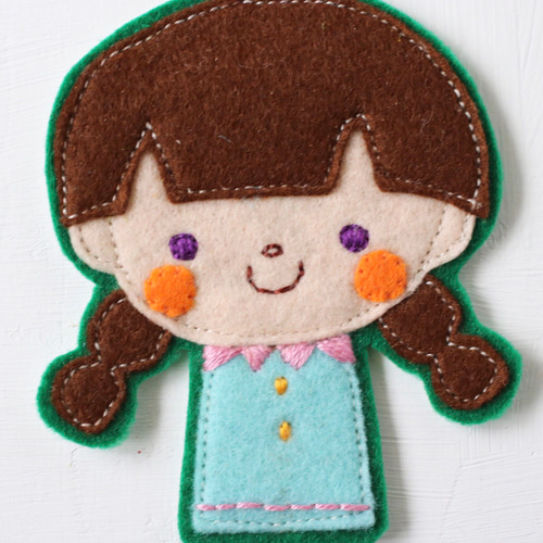 入園・入学準備に＊女の子の大きいフェルトワッペン 名入れ＊おしゃれ