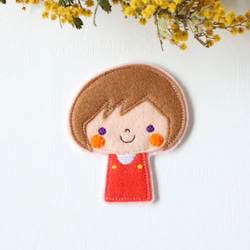 入園・入学準備に＊女の子の大きいフェルトワッペン 名入れ＊おしゃれ