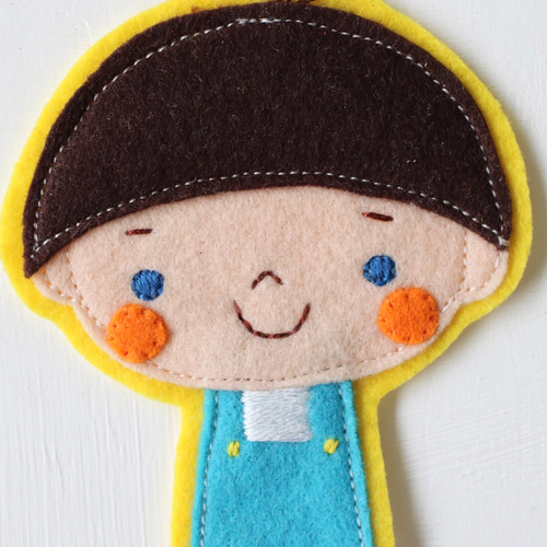 入園・入学準備に＊男の子の大きいフェルトワッペン 名入れ＊おしゃれ