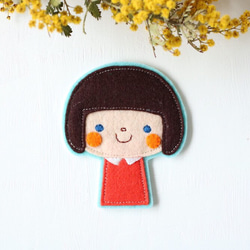 フェルトワッペン☆入園準備☆ 入園・入学準備に＊女の子の大きいフェルトワッペン 名入れ＊おしゃれ