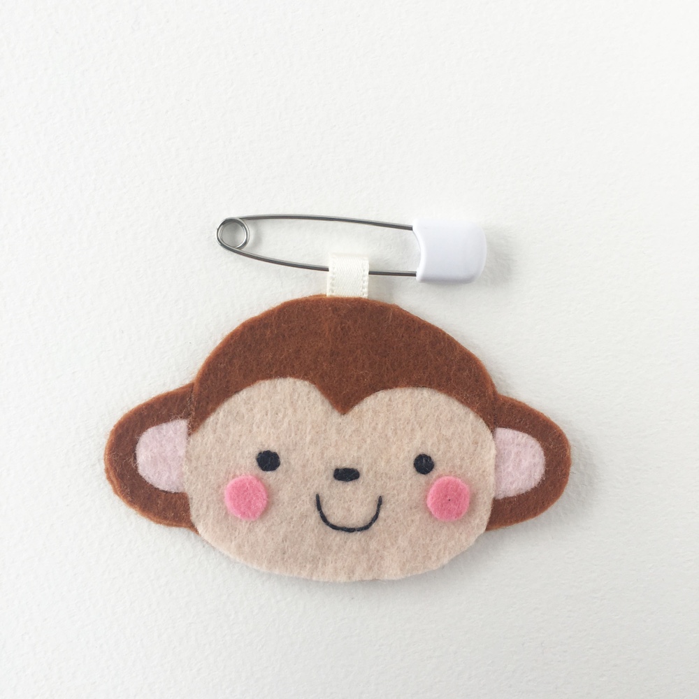 おさるさん フェルト名札 ワッペン