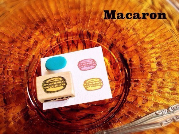 クラッシックなフランス菓子はんこ  Macaron マカロン 1枚目の画像