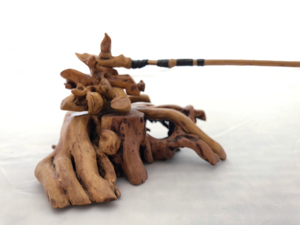 【自然木】竿掛けと台のミニチュアセット 7