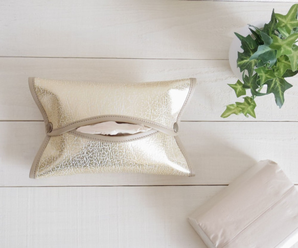 受注製作】本革ミニティッシュカバー＜無印良品卓上用＊ハーフサイズ