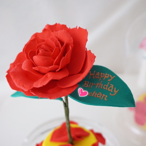 美女と野獣の一輪の薔薇 The Enchanted Rose ピンク 立体