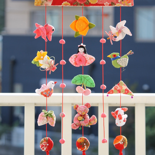つるし飾り「花」hana2 オリジナル作品 その他インテリア雑貨 愛ーrosy