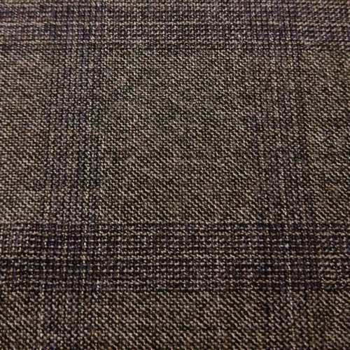 Arabia Felix>高級 イタリア製 ウール生地 ブラウン パープルチェック  