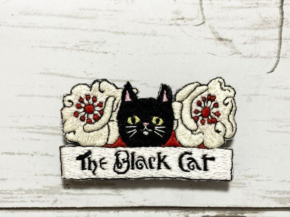手刺繍ブローチ＊ネリーリトルハレアンブシュテッター「The Black Cat 1906年9月号」より 1枚目の画像