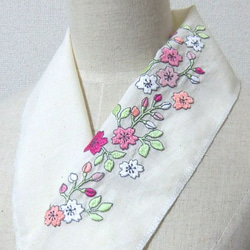 刺繍半襟・桜 2枚目の画像