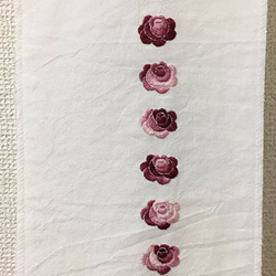 刺繍半襟・薔薇色の薔薇 3枚目の画像
