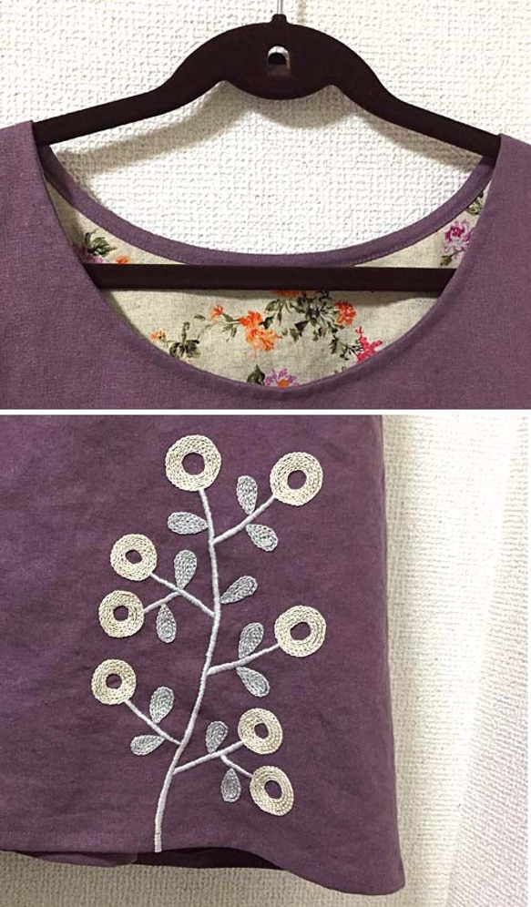 裾から丸い花のワンピース 4枚目の画像