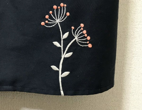 裾から花の単コート（濃紺） 3枚目の画像