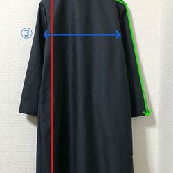 裾から花の単コート（濃紺） 5枚目の画像