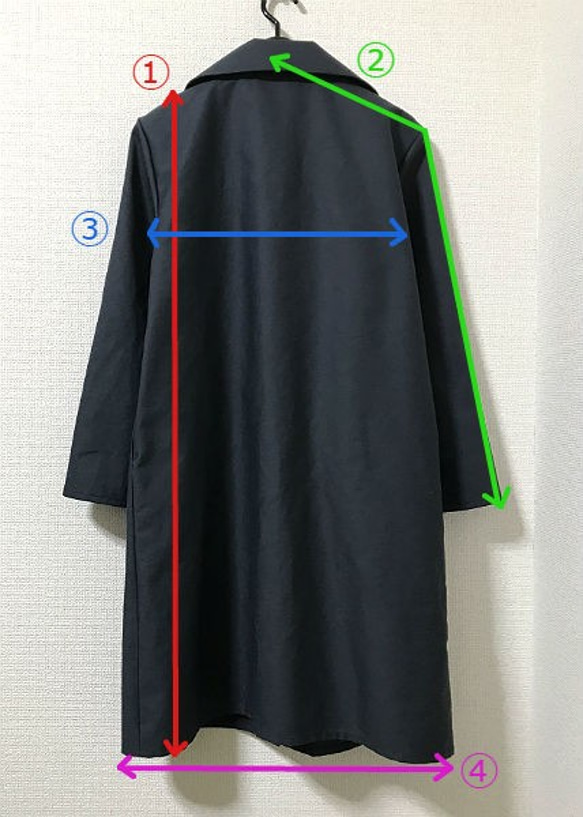 裾から花の単コート（濃紺） 5枚目の画像