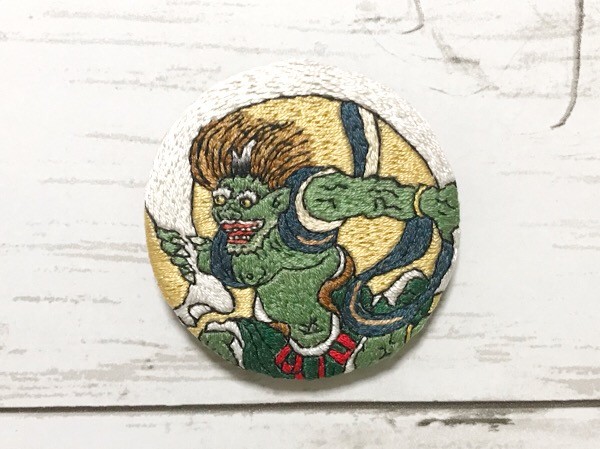 風神雷神・金×銀房・長さ105cm | 十字屋刺繍有限会社 腕守り販売