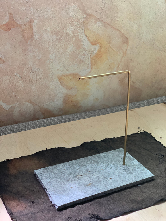 真鍮製 香立て 時と香りを感じるお香立て 真鍮xセメント その他インテリア雑貨