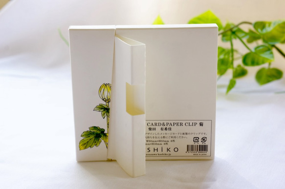 MESSAGE CARD＆PAPER CLIP菊/九谷焼作家・柴田有希佳 7枚目の画像