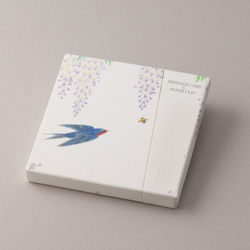 MESSAGE CARD＆PAPER CLIP　藤と燕 1枚目の画像