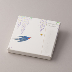 MESSAGE CARD＆PAPER CLIP 藤と燕 メッセージカード KASHIKO