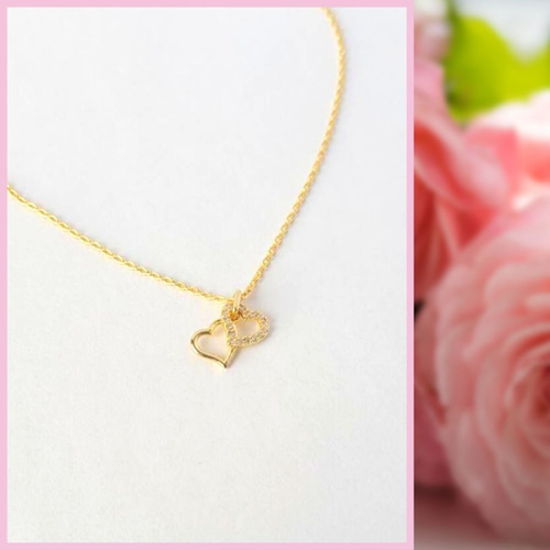 二人の気持ちを一つに♡ダブルハートネックレス♡片思い 深め