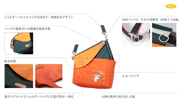 回收寶特瓶再製環保布料超輕量防潑水(seisei遛遛包_有點紫) 二合一設計可拆分為肩背與斜背兩個包、台灣製造 第8張的照片